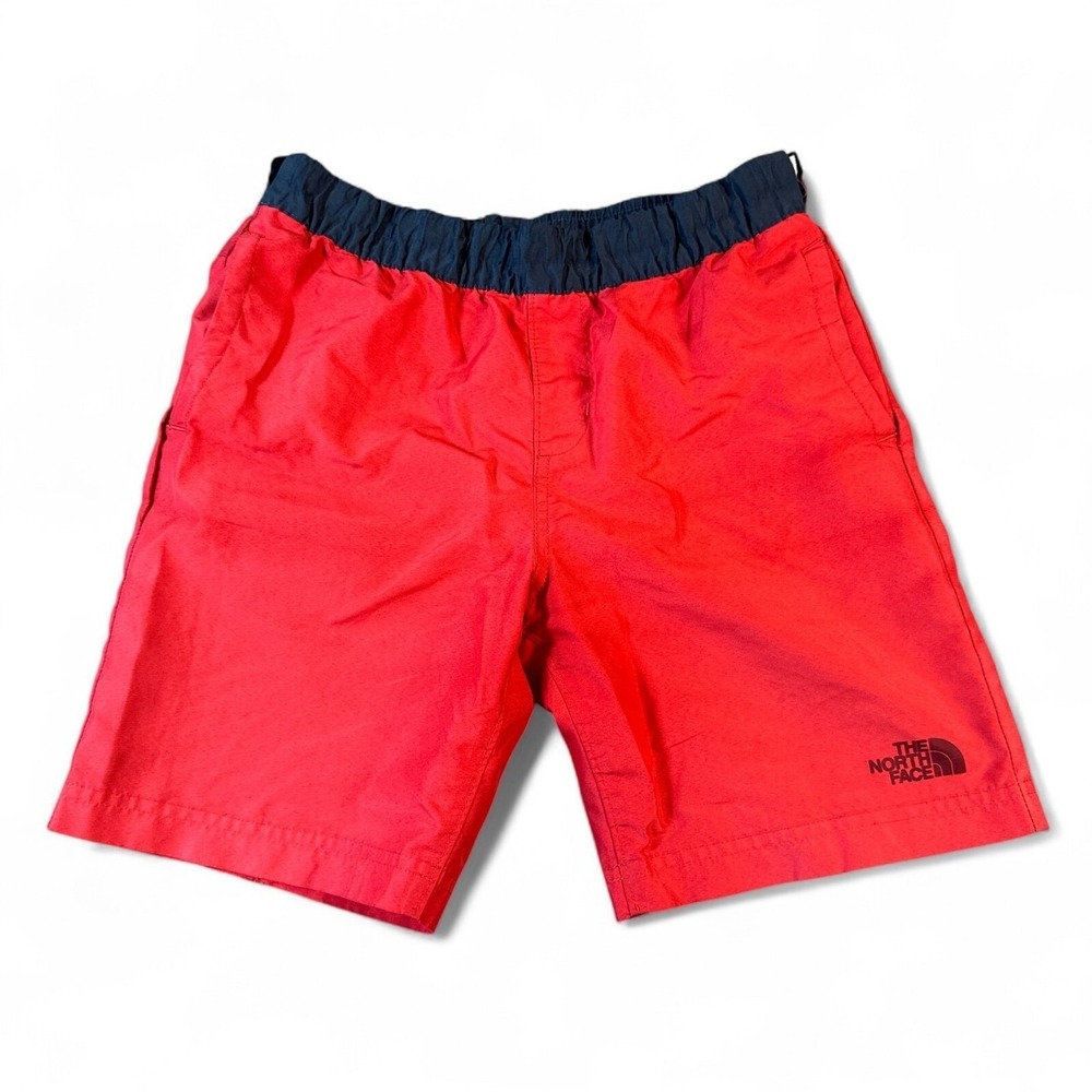 The North Face Shorts Boys Youth Size 10-12 Red Log Elastic Waist Outdoors